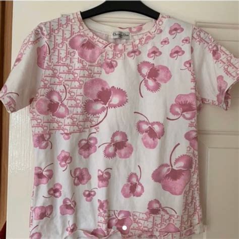 pink dior shirt women's|Dior pink flower shirt.